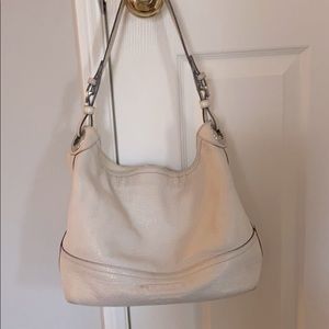 Cream/off-white Coach hobo bag